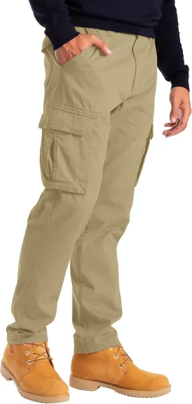 Alamo Mens Slim Fit Cargo Pants - 100% Cotton Heavy Duty Cargo Work Pants for Men