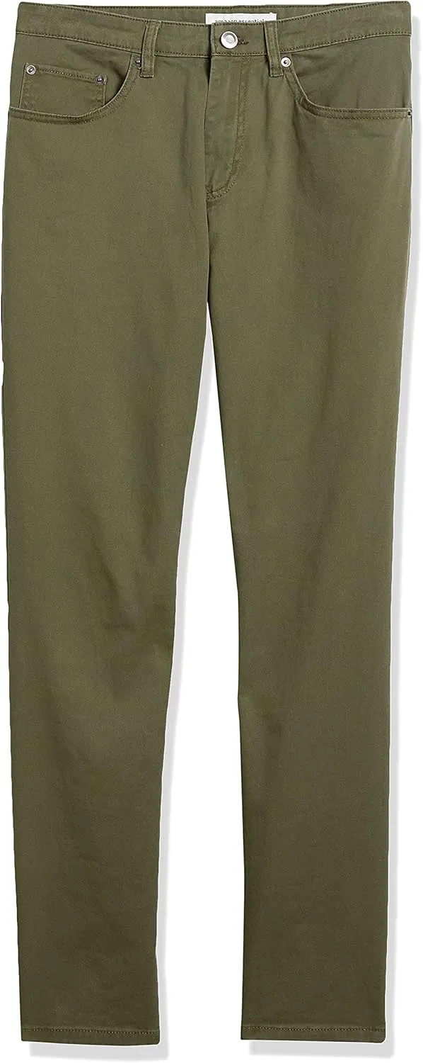 Amazon Essentials Men's Slim-Fit Pants, 5-Pocket Stretch Twill Design