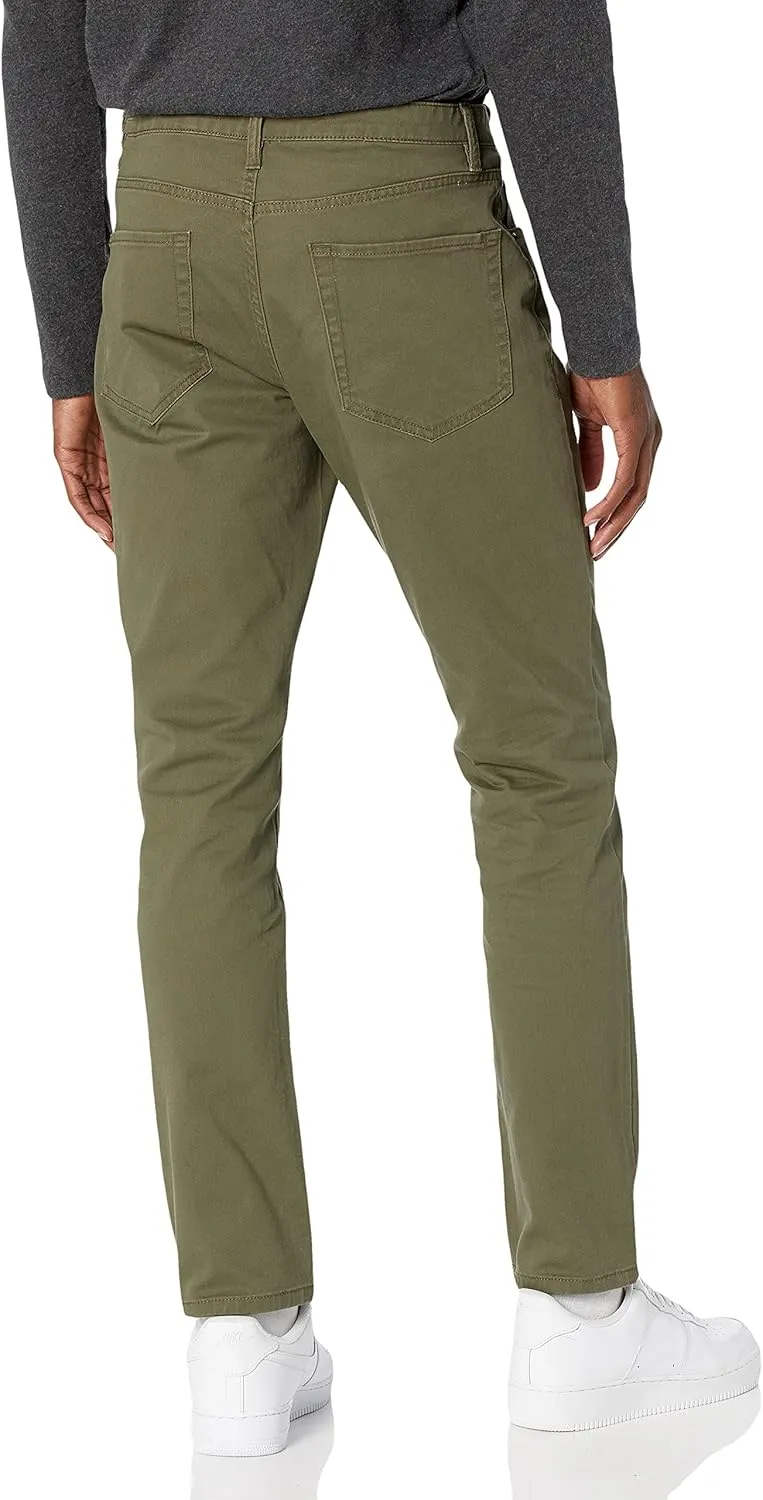 Amazon Essentials Men's Slim-Fit Pants, 5-Pocket Stretch Twill Design