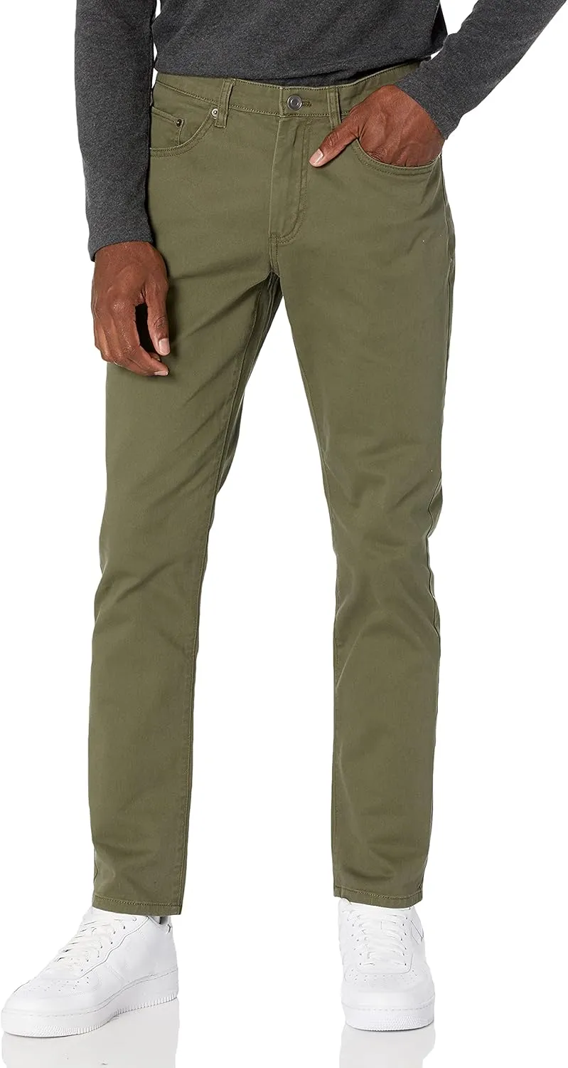Amazon Essentials Men's Slim-Fit Pants, 5-Pocket Stretch Twill Design