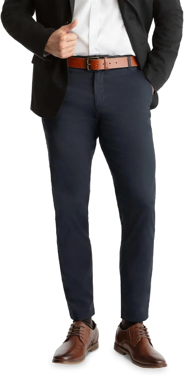 birddogs Mens Stretch Khakis  Casual, Slim Fit Pants