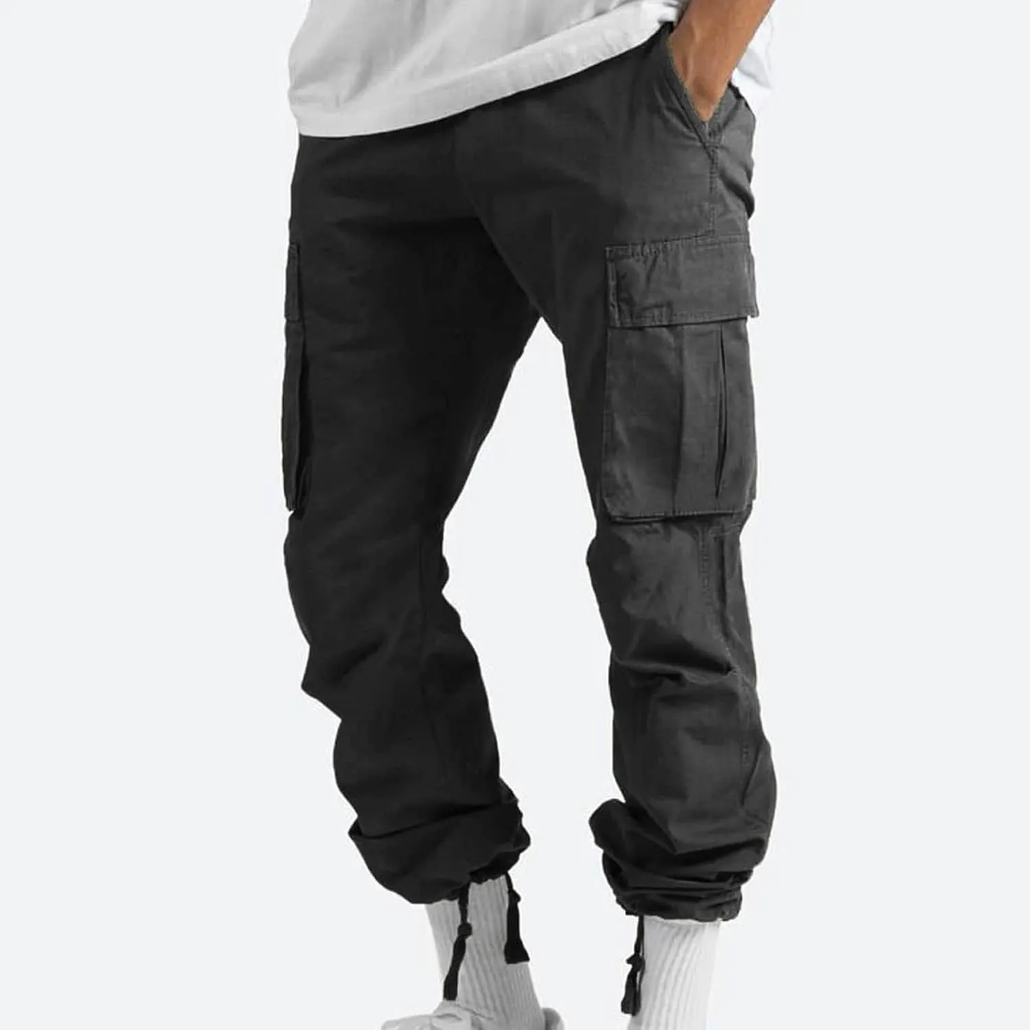 Cargo Pants for Men Stretch Casual Joggers Athletic Pants Cotton Loose Baggy Tactical Pants Straight Leg Sweatpants