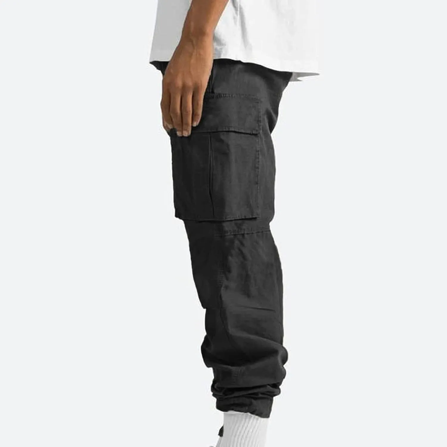 Cargo Pants for Men Stretch Casual Joggers Athletic Pants Cotton Loose Baggy Tactical Pants Straight Leg Sweatpants