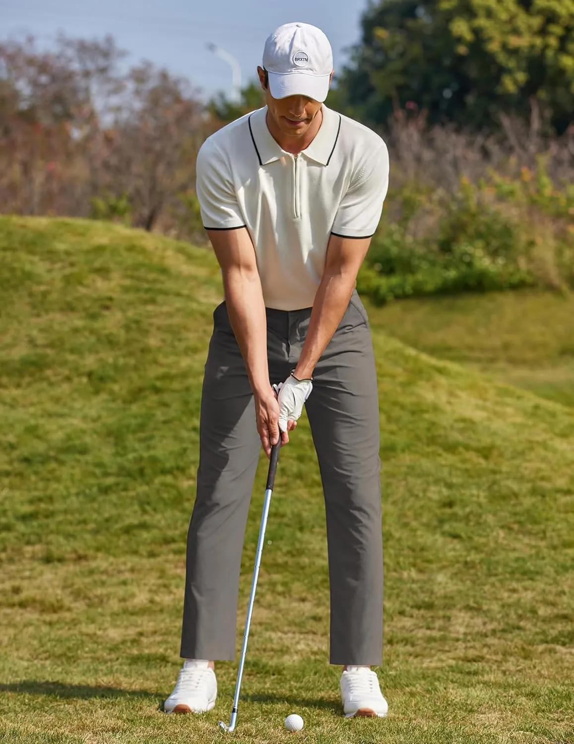 COOFANDY Men Golf Stretch Pant Casual Slim Fit Pant Lightweight Sweatpants with Pocket