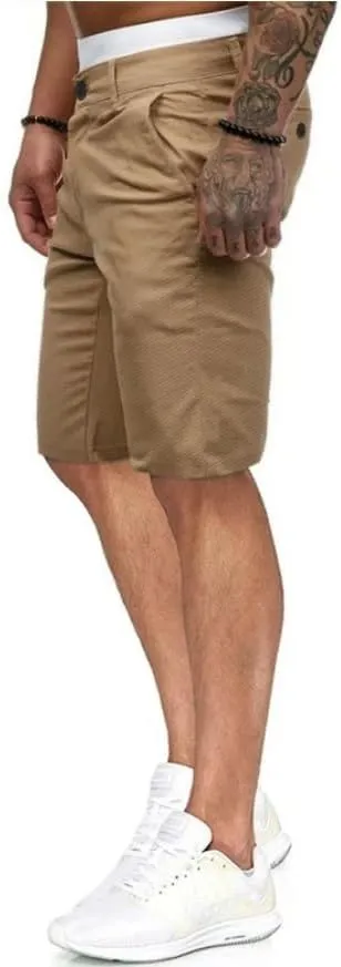 HUNGSON Mens Slim Fit Shorts Stretch Chino Short Pants