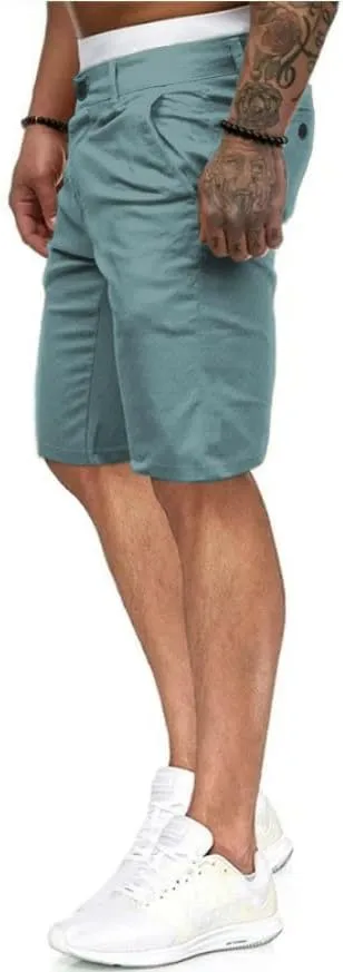 HUNGSON Mens Slim Fit Shorts Stretch Chino Short Pants