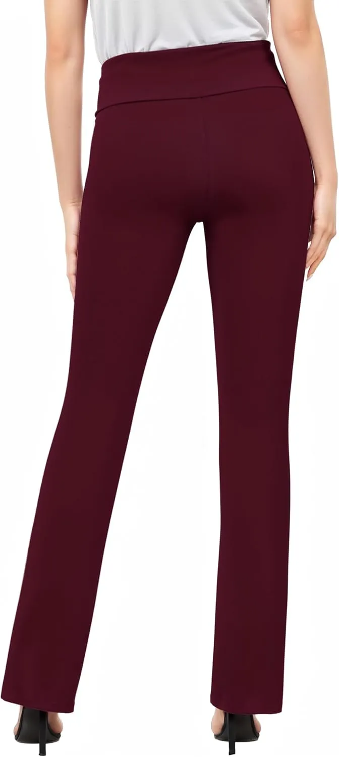Hybrid & Company Womens Business Millennium Slim Bootcut Pants