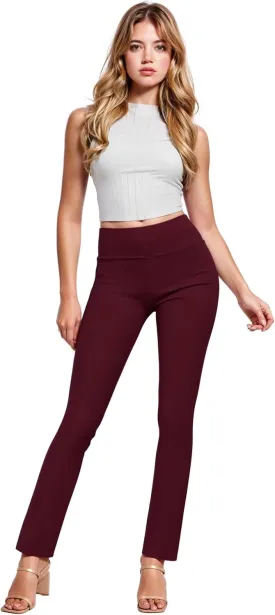 Hybrid & Company Womens Business Millennium Slim Bootcut Pants