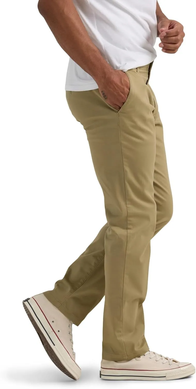 Lee Men's Extreme Motion Flat Front Slim Straight Pant