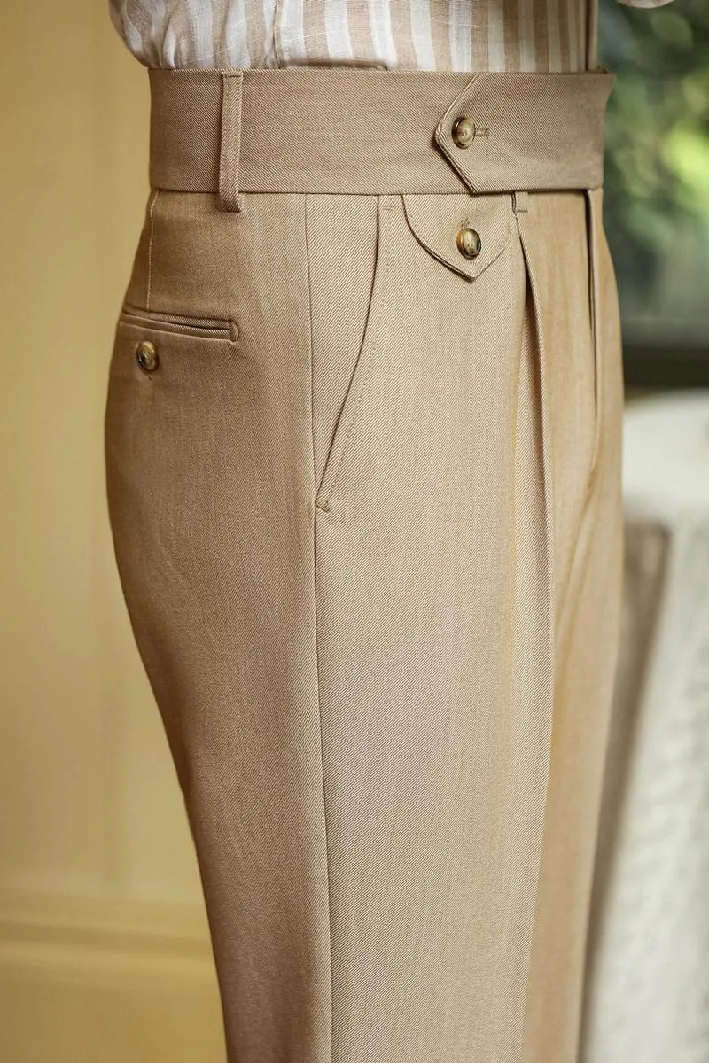 Men's Slim Fit Business Pants Flat Front Classic Fit Dress Pants Casual Straight Trousers