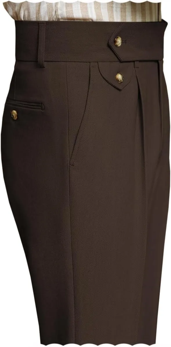 Men's Slim Fit Business Pants Flat Front Classic Fit Dress Pants Casual Straight Trousers