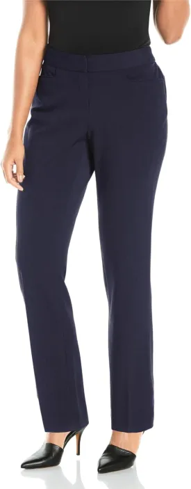 Rafaella Women's Curvy Fit Gabardine Slim Leg Pant