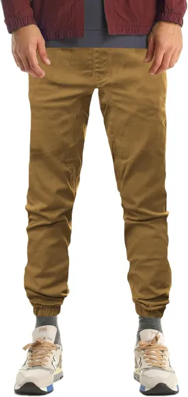 Southpole Boys' Cotton Twill Jogger Pants, Elastic Band Waist and Bottom, Age 8-18