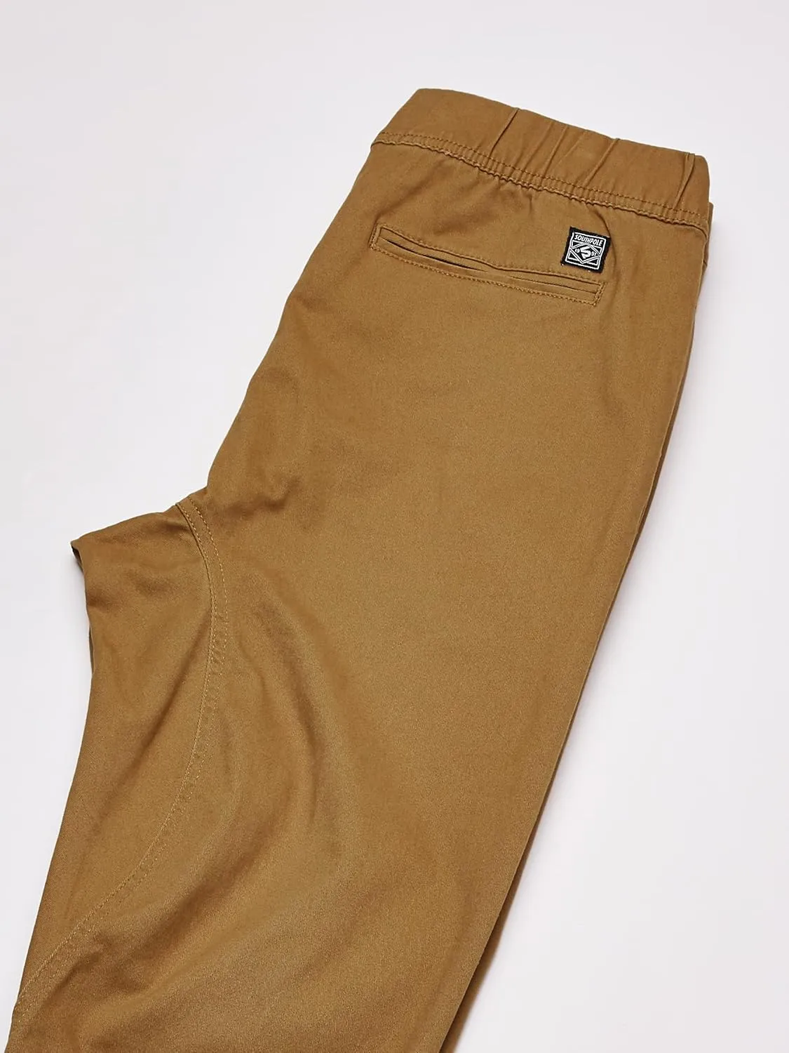 Southpole Boys' Cotton Twill Jogger Pants, Elastic Band Waist and Bottom, Age 8-18