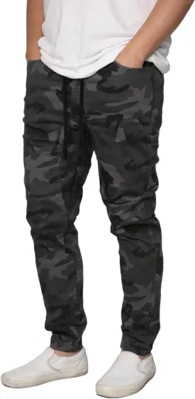 URBANJ Men's Casual Slim Fit Stretch Twill Jogger Pants